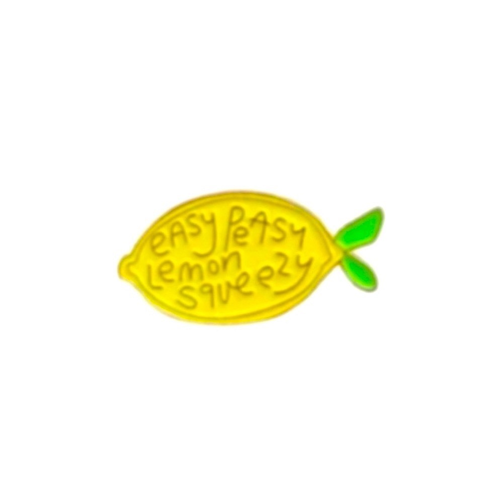 NEW Easy Peasy Lemon Squeezy Metal Enamel Pin
